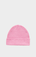 Pringle of Scotland Ribbed Cosy Cashmere Beanie In Rose Pink