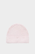 Pringle of Scotland Ribbed Cosy Cashmere Beanie In Powder Pink