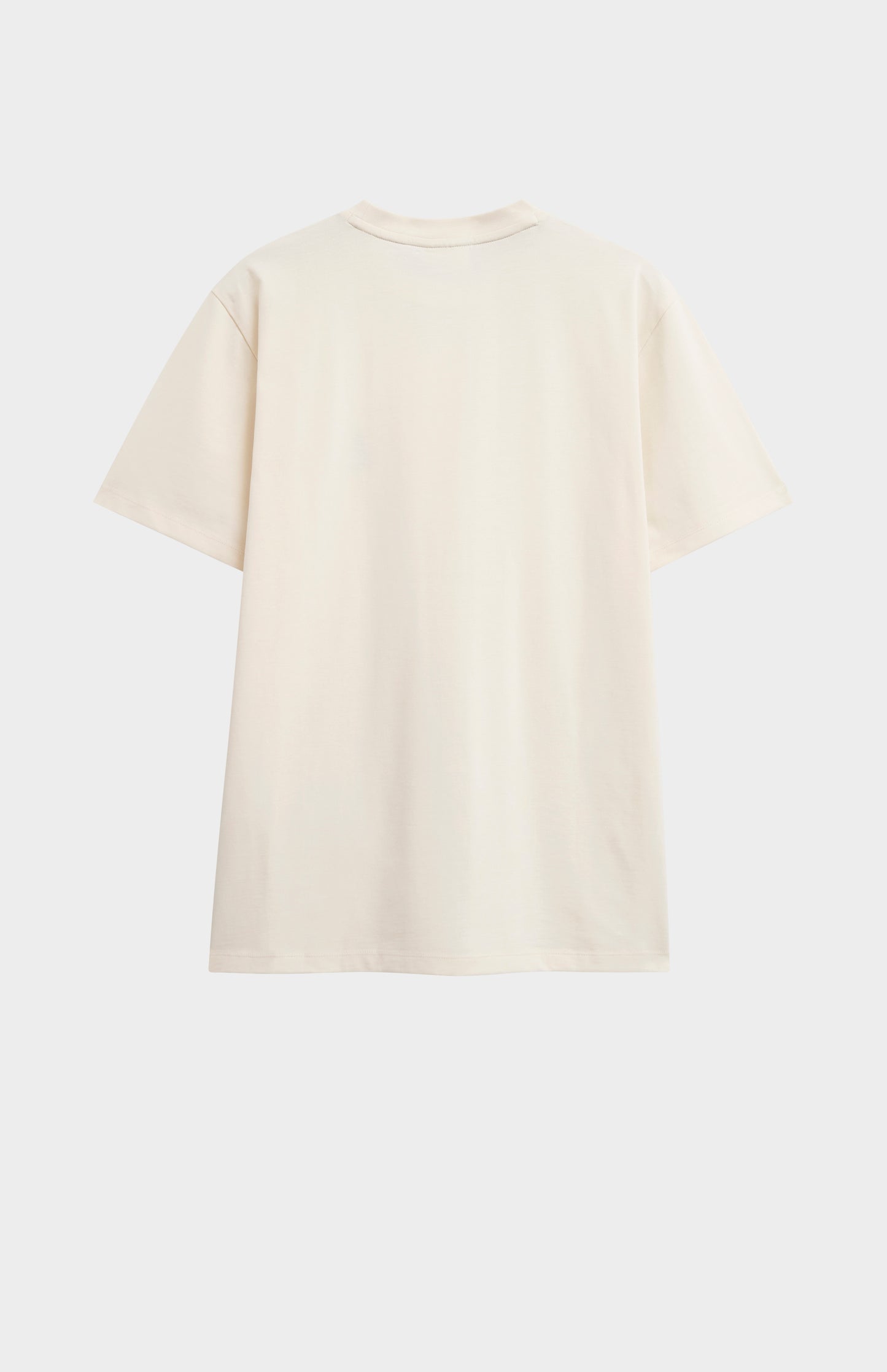 Beige t-shirt on a white background