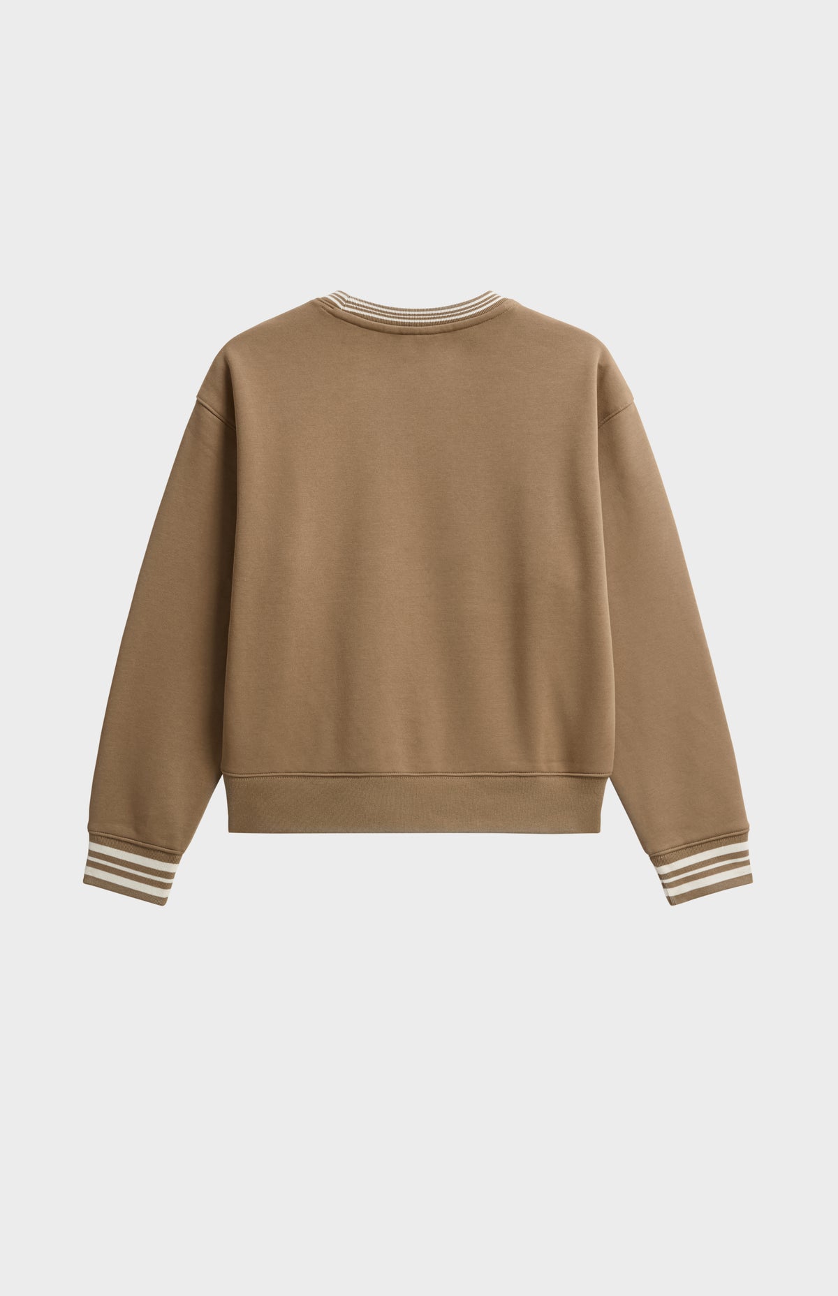 Women’s Crew Neck Sweatshirt In Camel