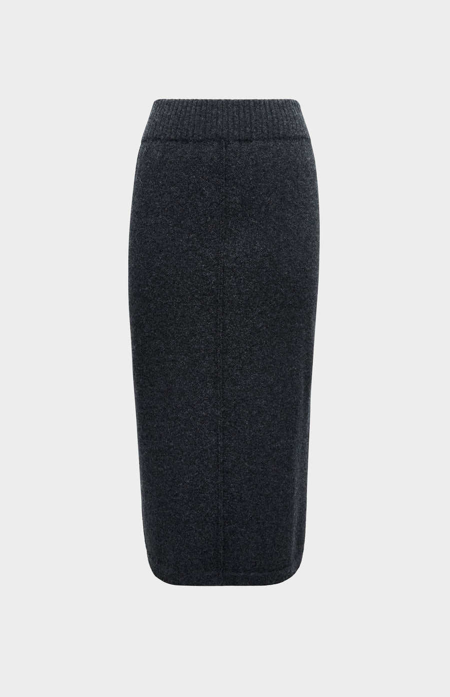 Pringle of Scotland Cashmere Blend Pencil Skirt in Charcoal flat shot