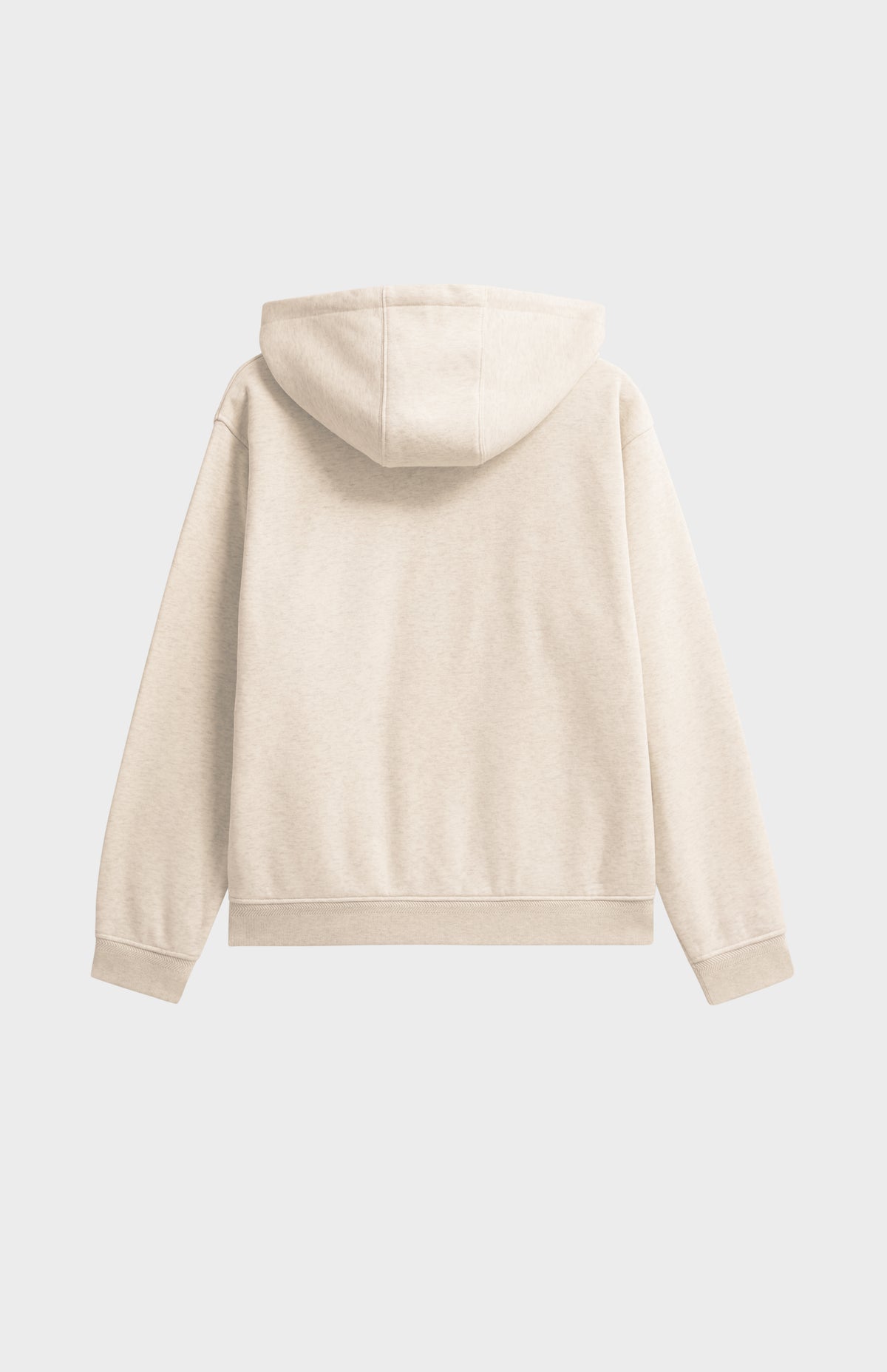 Women’s Brushed Back Pull Over Hoodie In Ecru Melange