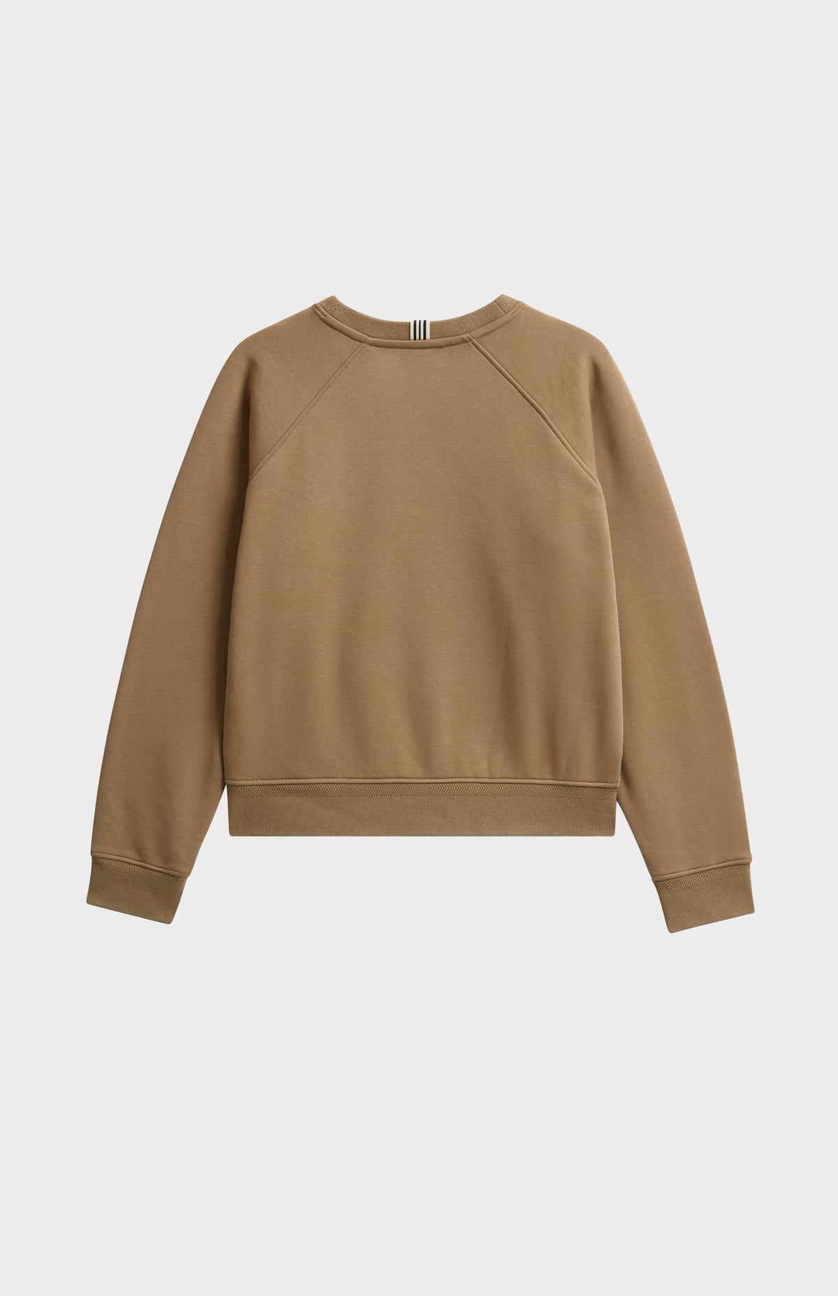 Women’s Brushed Back Crew Neck Sweatshirt In Camel