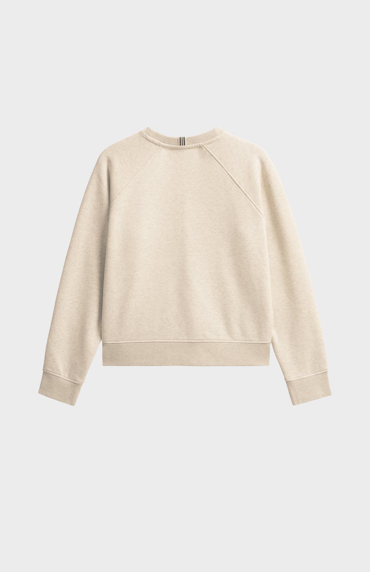 Women’s Brushed Back Crew Neck Sweatshirt In Ecru Melange