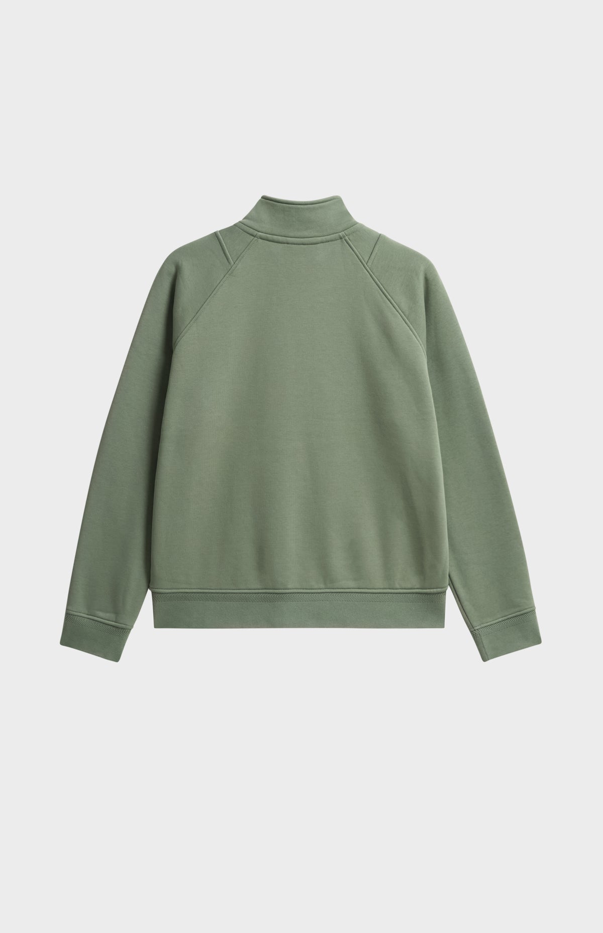 Women’s Brushed Back Half Zip Sweatshirt In Sage Green