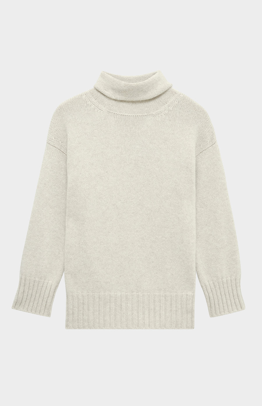 High Neck Cosy Cashmere Jumper In Oatmeal