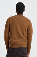 Pringle of Scotland Round Neck Lion Lambswool Jumper In Sandstorm rear view