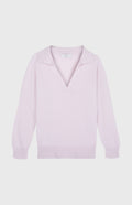 Women's Polo-style Cashmere Jumper In Pink