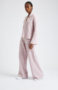 Cashmere Blend Trousers In Powder Pink side view - Pringle of Scotland