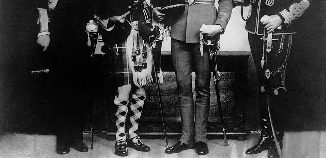 the duke of windsor posed in pringle of scotland argyle pattern knee socks