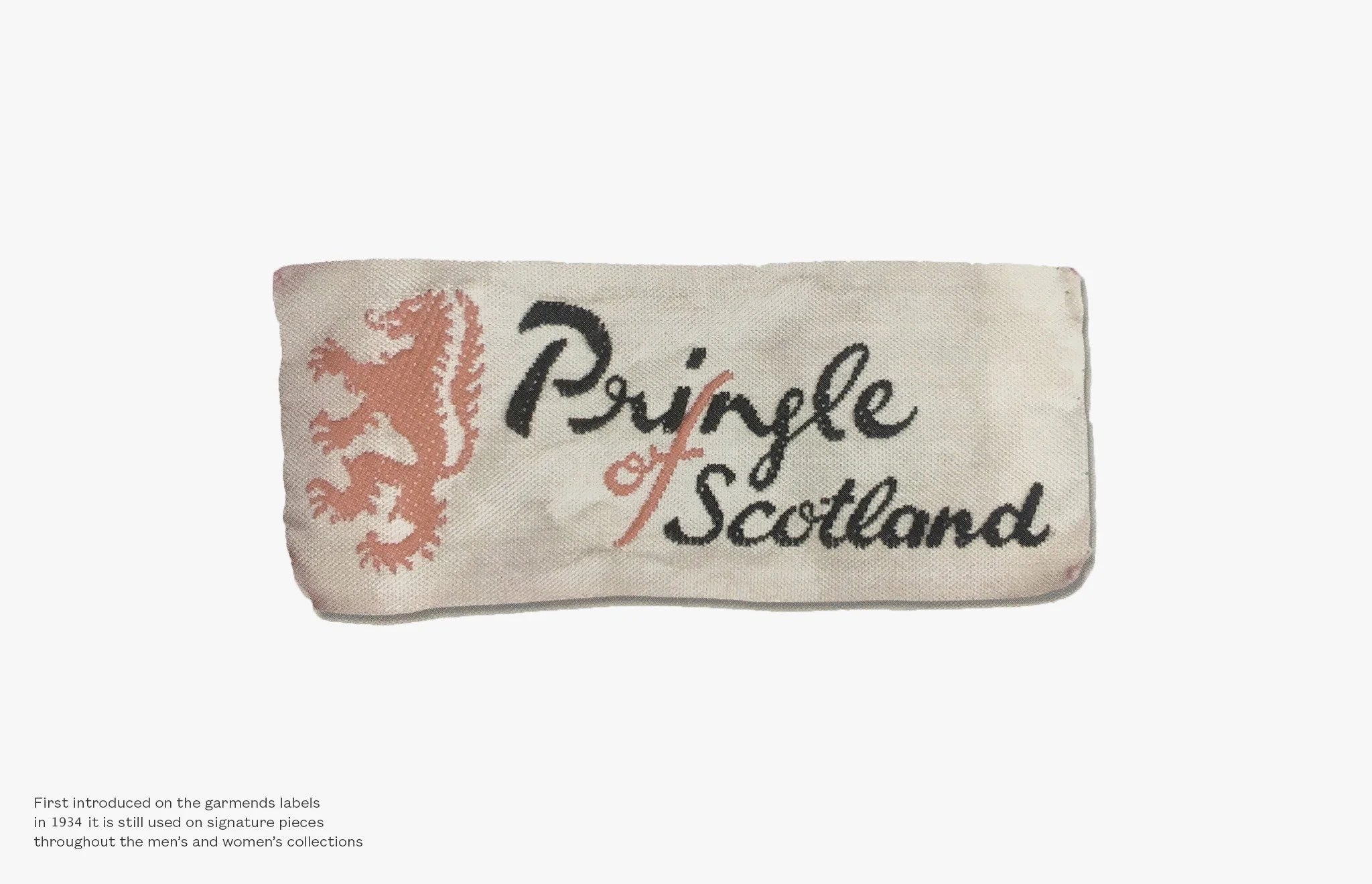 Pringle of Scotland Vintage Label