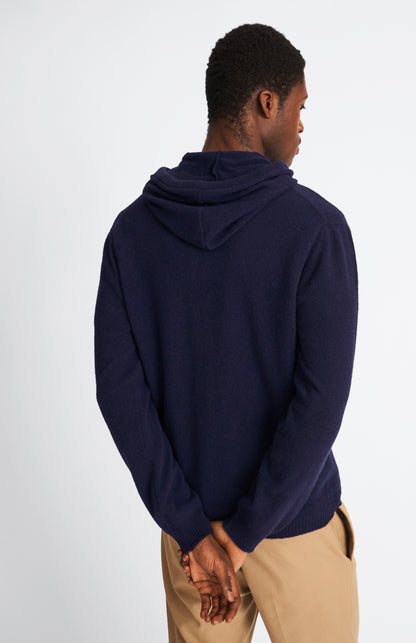 Men's Knitted Lounge Hoodie In Ink