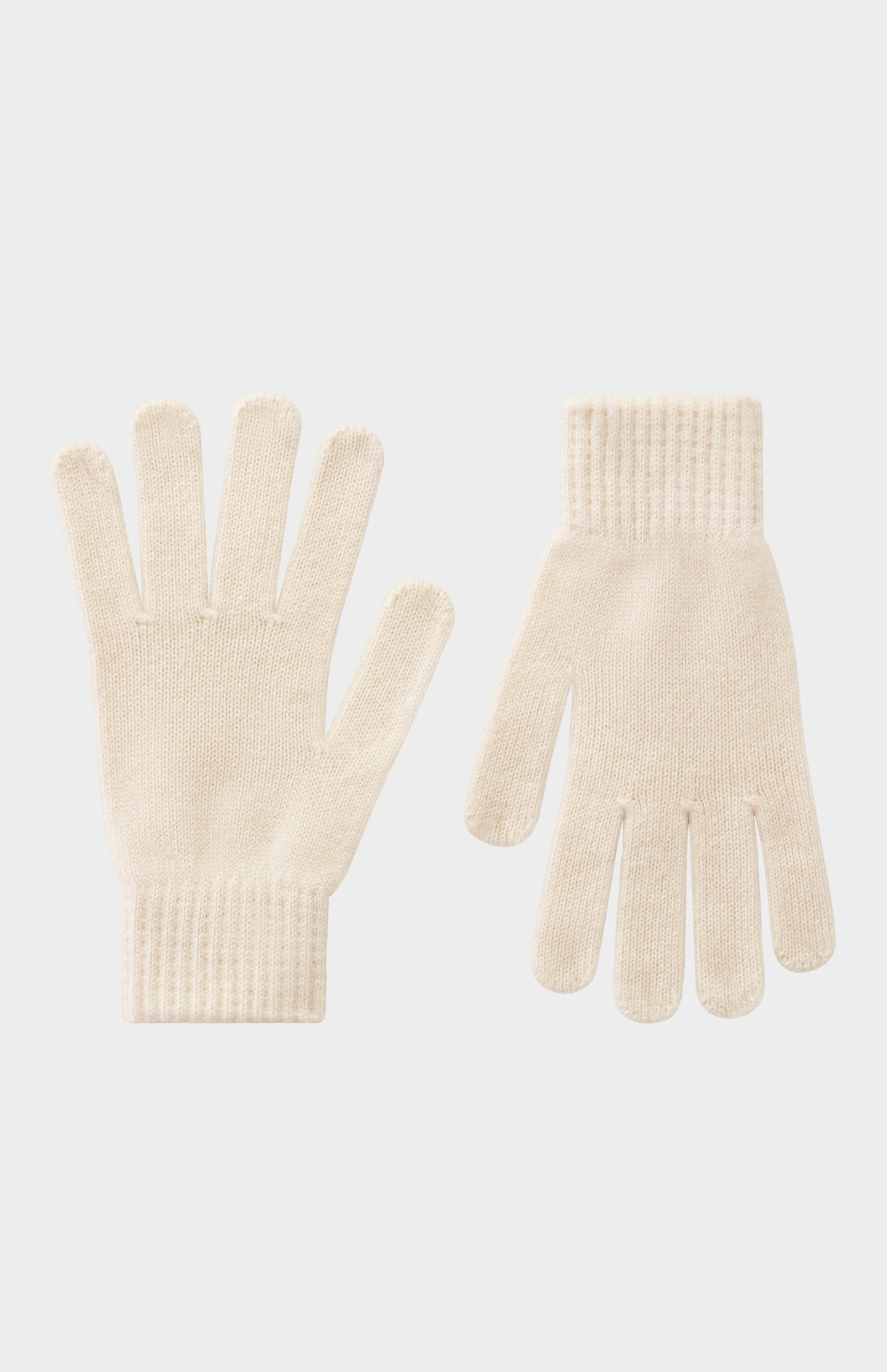 Pringle of Scotland Classic Cashmere Gloves in Cream