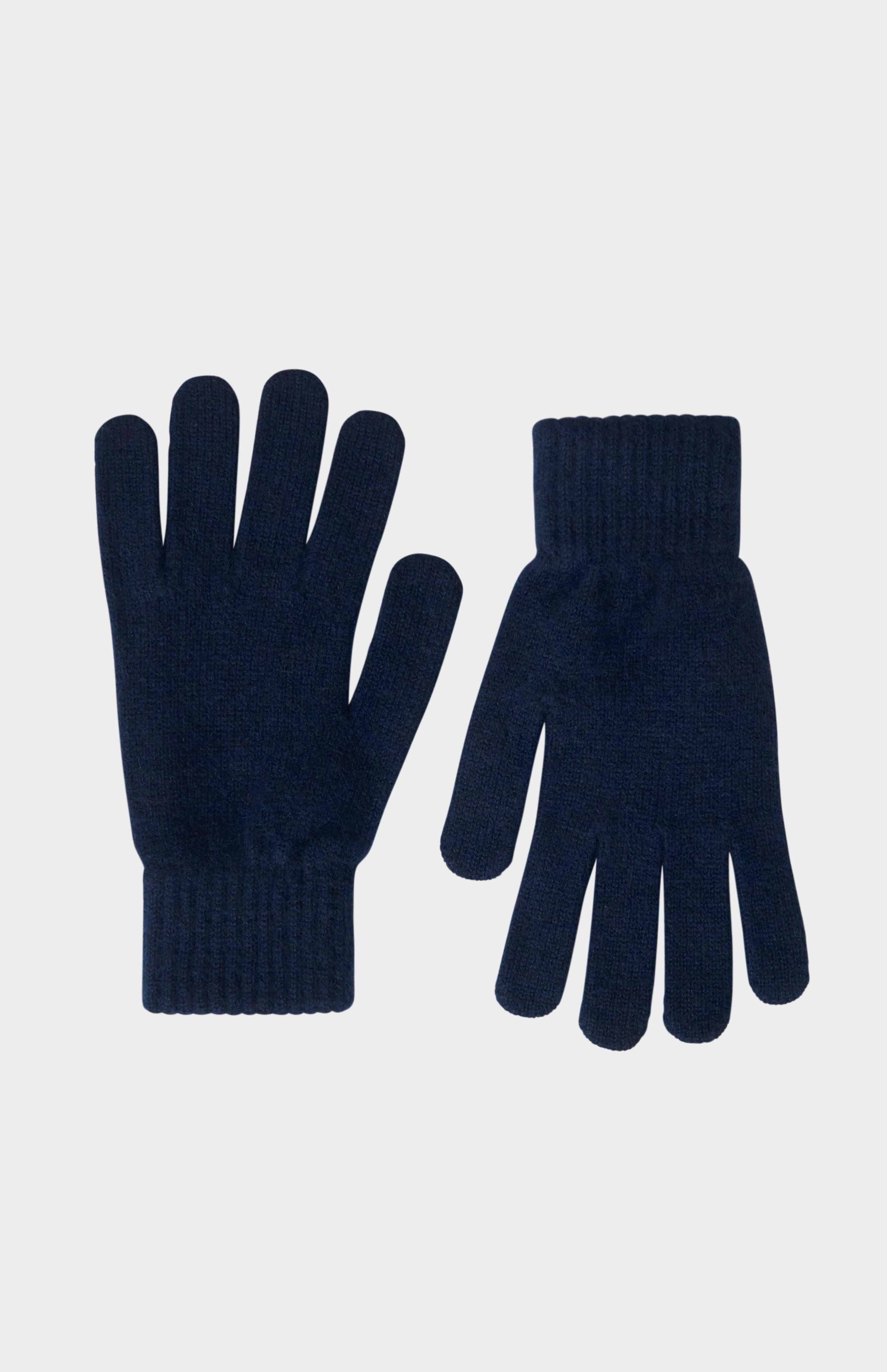 Pringle of Scotland Classic Cashmere Gloves In Navy