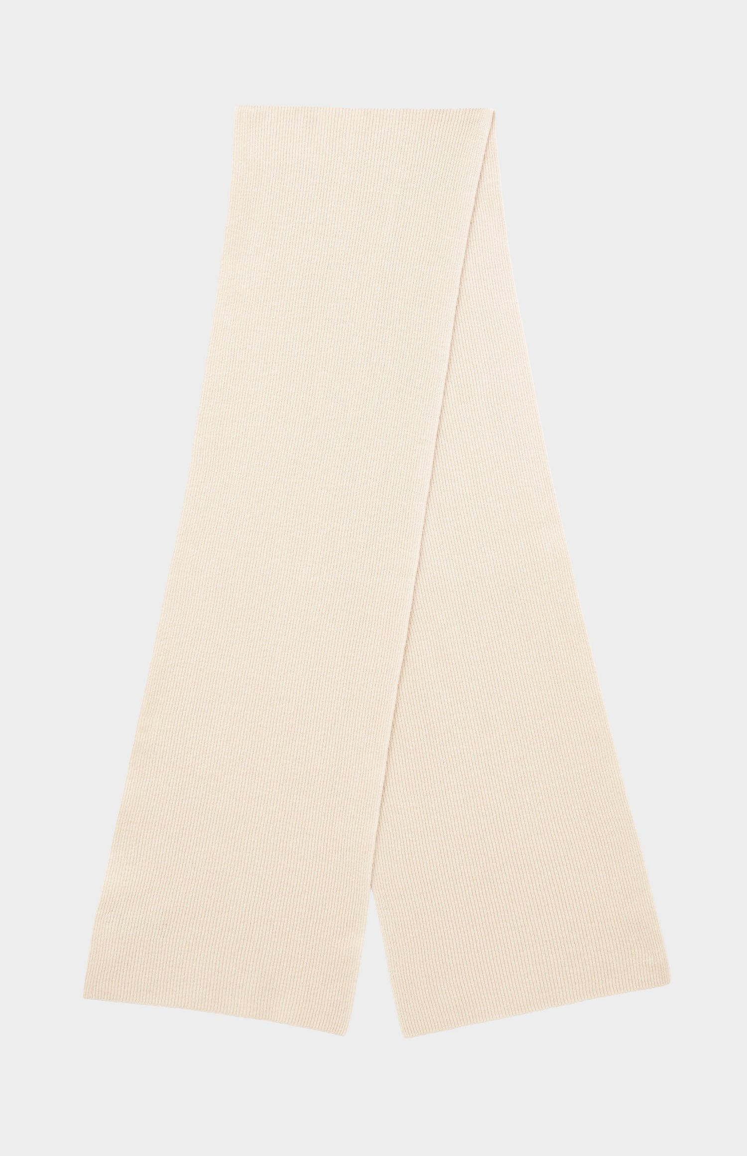 Pringle Cashmere Blend Scarf with Allover Fine Rib in Pink Champagne