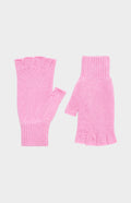 Pringle of Scotland Cosy Cashmere Fingerless Glove In Rose Pink
