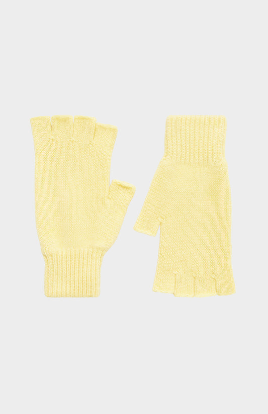 Pringle of Scotland Cosy Cashmere Fingerless Glove In Yellow