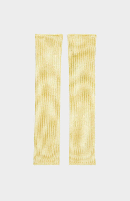 Pringle of Scotland Cosy Cashmere Leg Warmers In Yellow