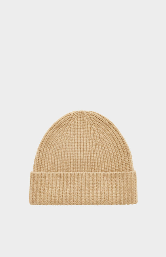 Lambswool Beanie In Sand