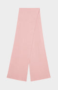 Pringle Cashmere Blend Scarf with Allover Fine Rib in Dusty Pink