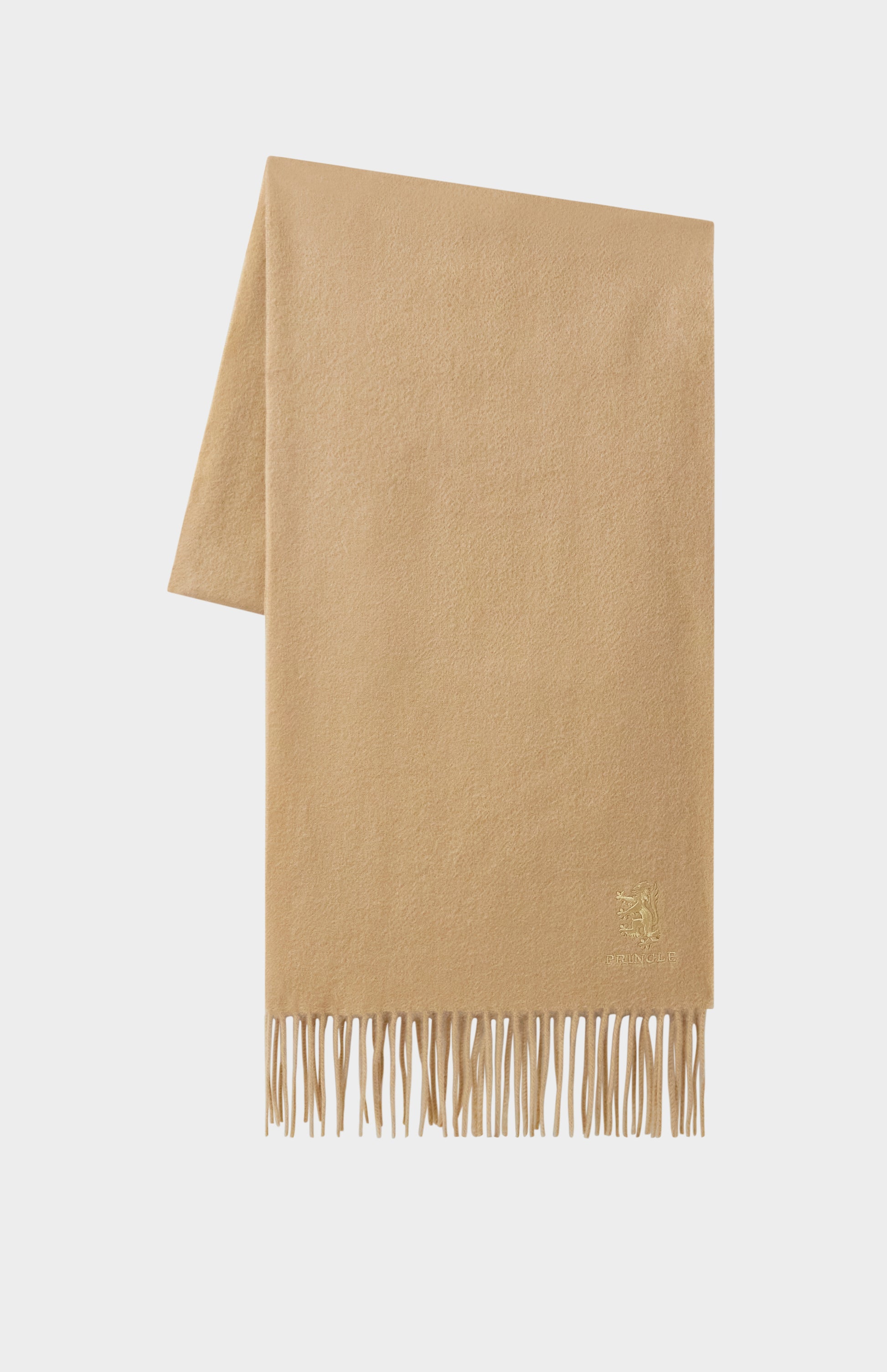 Pringle of Scotland Cashmere Scarf in Camel