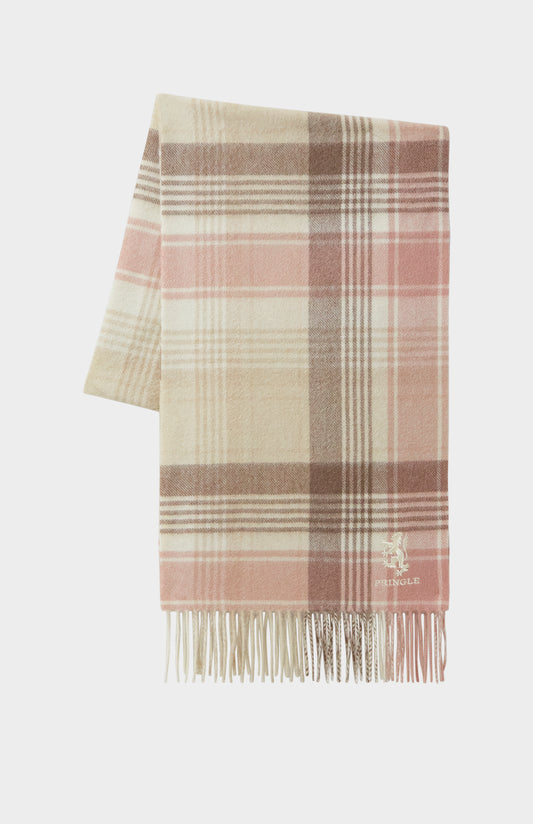 Pringle of Scotland Cashmere Scarf in Natural Check