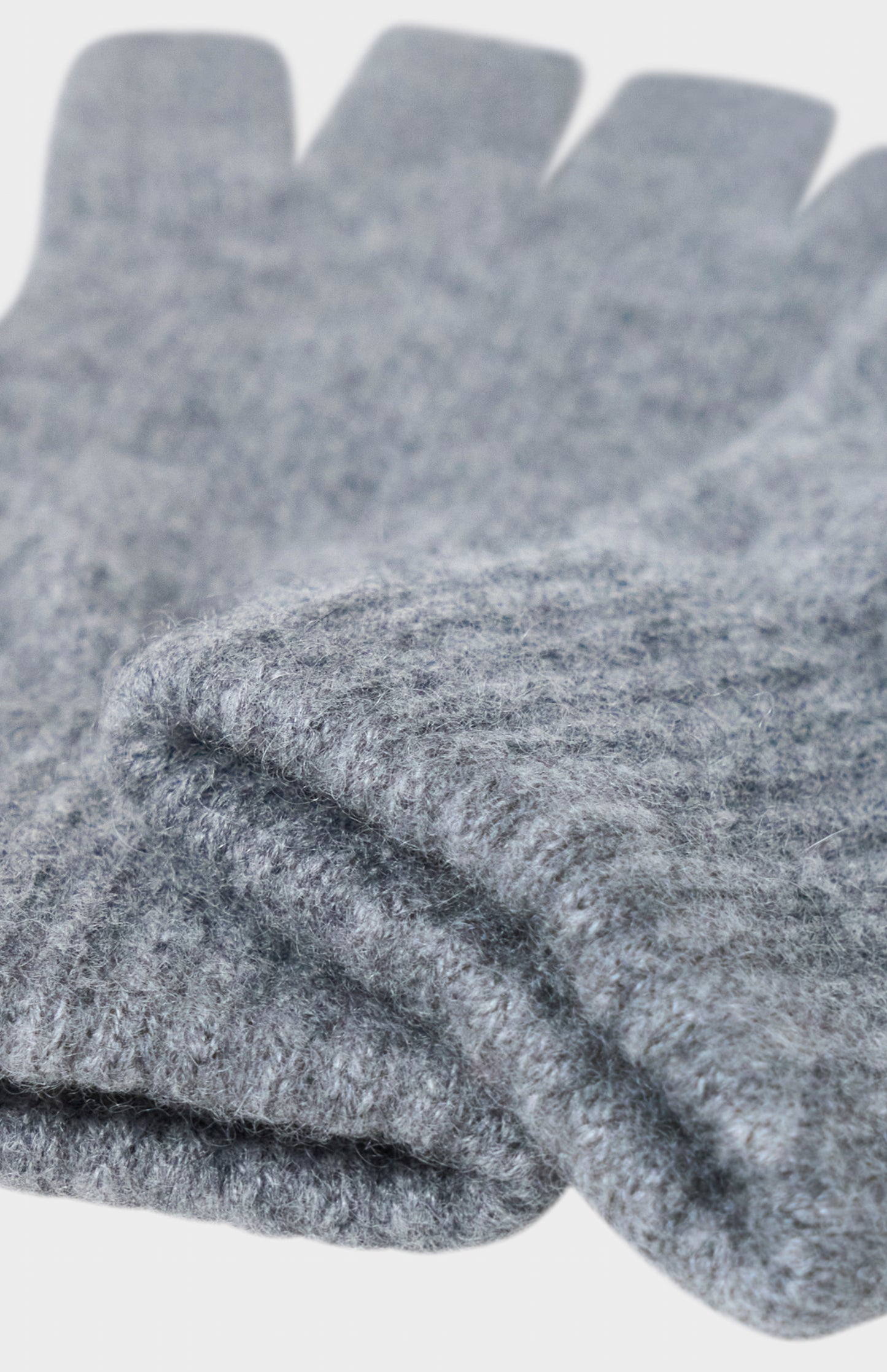 Fingerless Cashmere Gloves In Grey