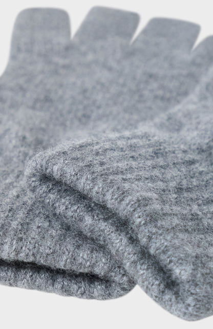 Fingerless Cashmere Gloves In Grey