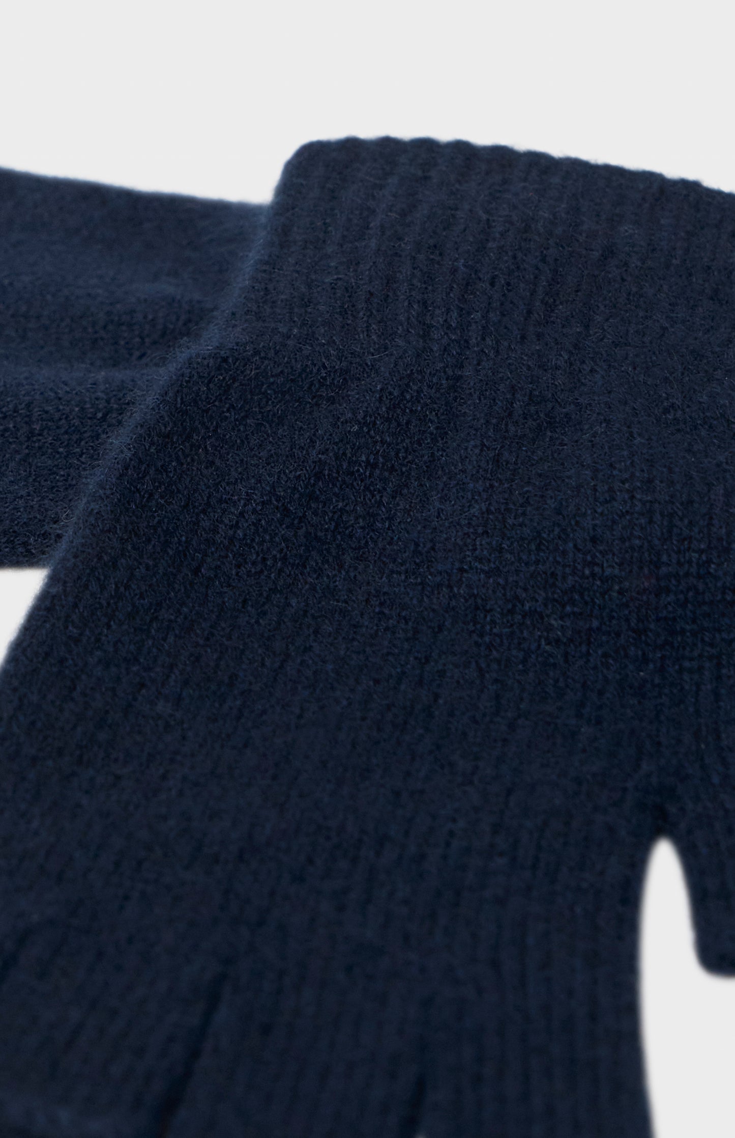 Fingerless Cashmere Gloves In Navy