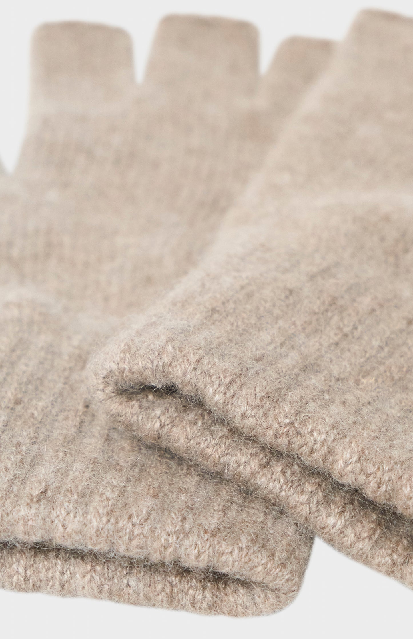 Fingerless Cashmere Gloves In Mushroom