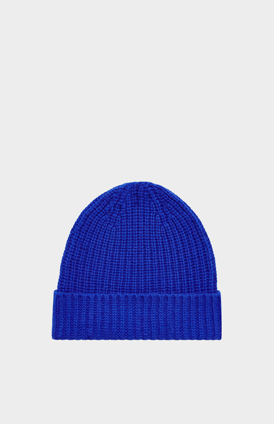Pringle of Scotland Ribbed Cosy Cashmere Beanie In Electric Blue