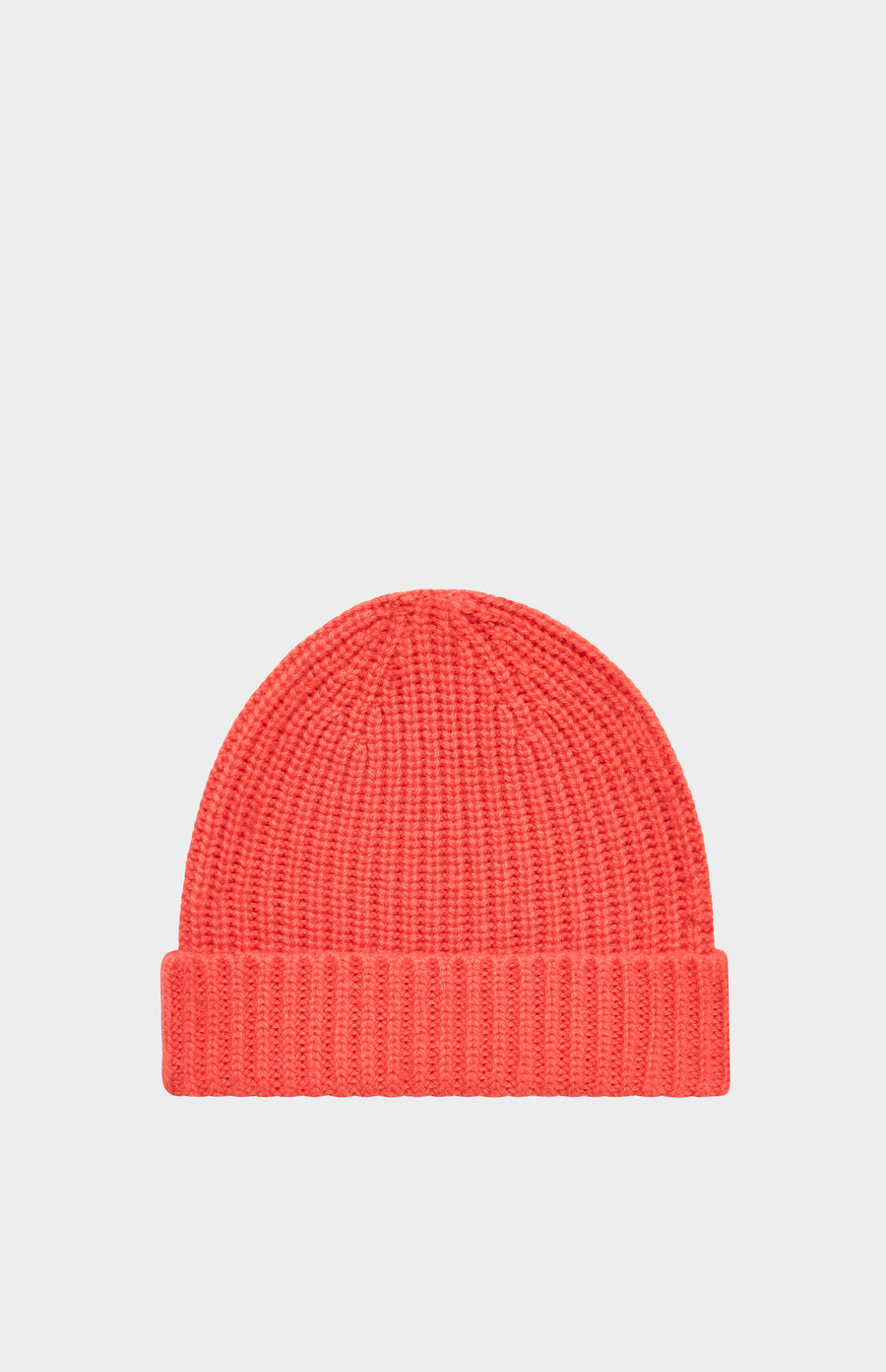 Pringle of Scotland Ribbed Cosy Cashmere Beanie In Coral