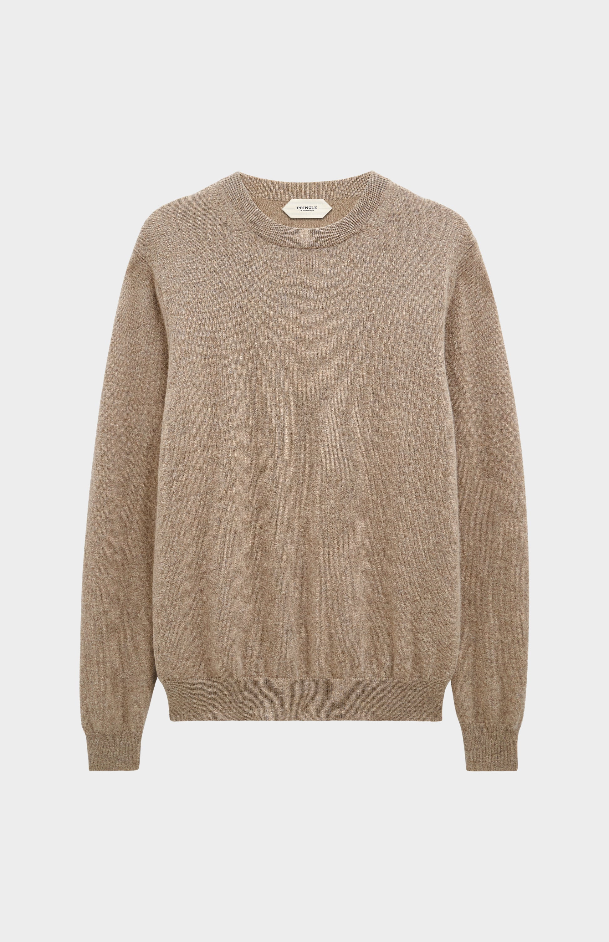 Pringle of Scotland Men’s Cashmere Crew Neck Jumper In Mushroom