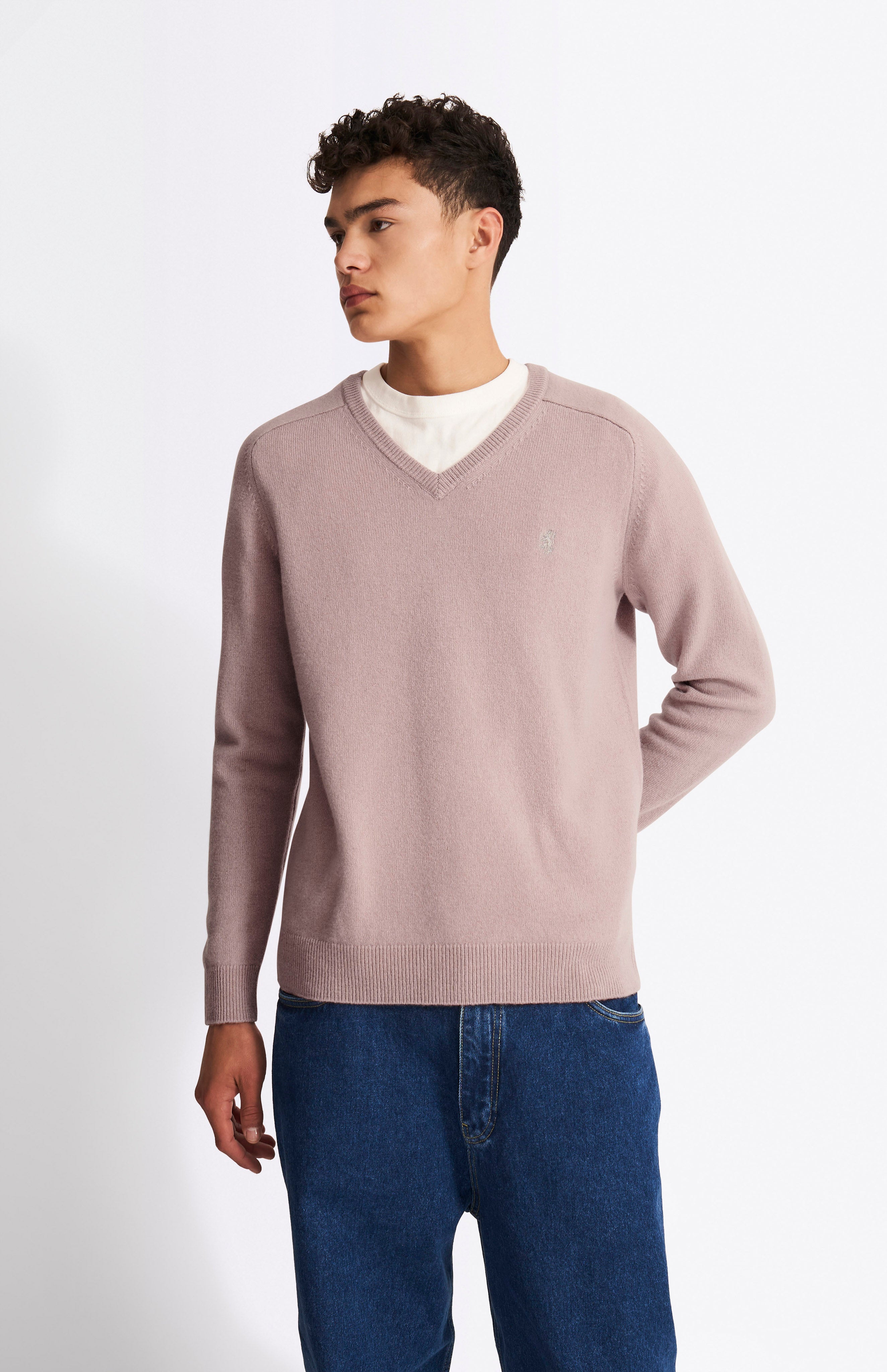 Pink lambswool jumper best sale