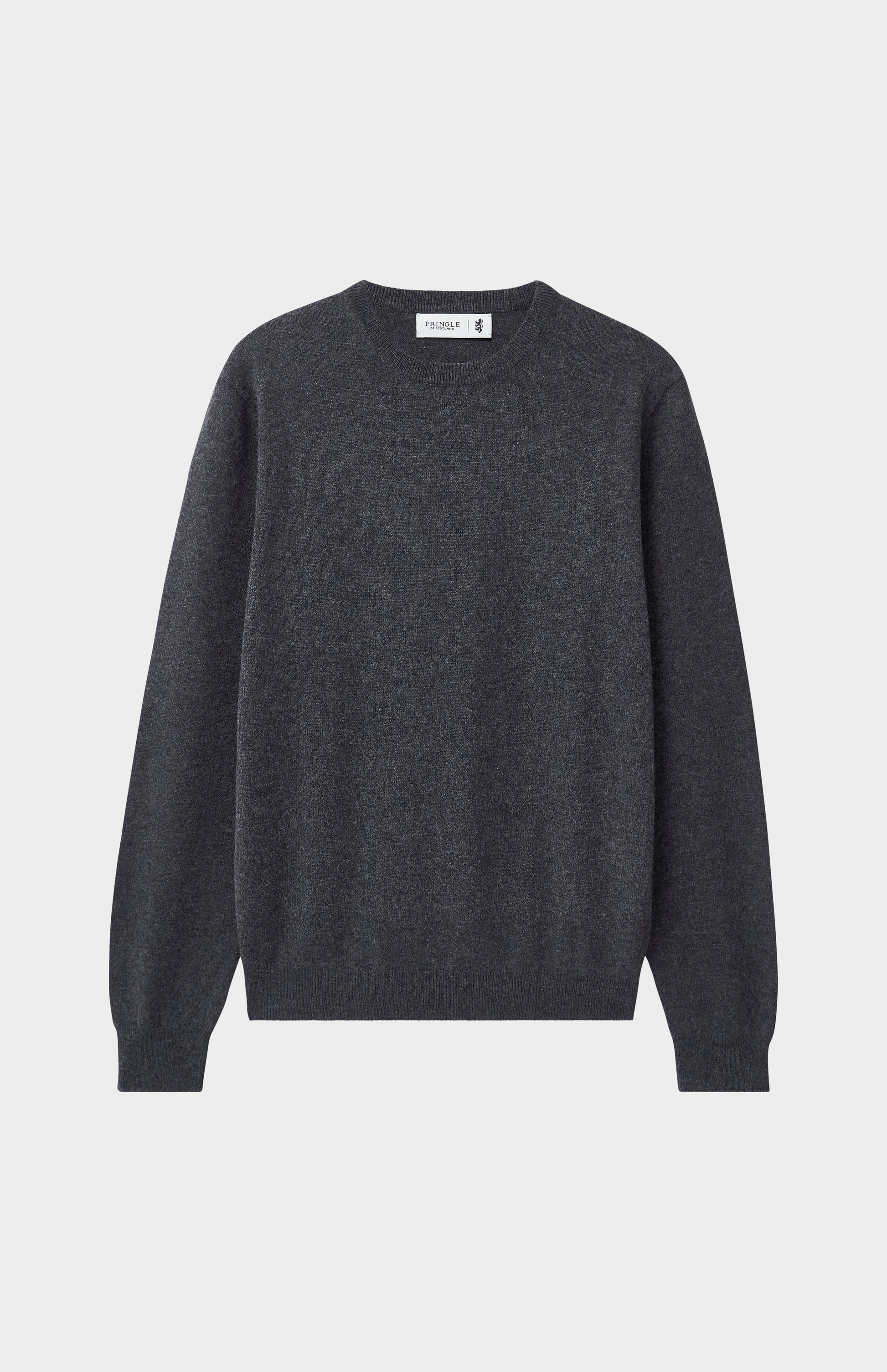 Pringle Men's Classic Round Neck Cashmere Jumper In Charcoal