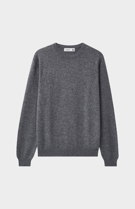 Pringle Men's Classic Round Neck Cashmere Jumper In Grey Melange