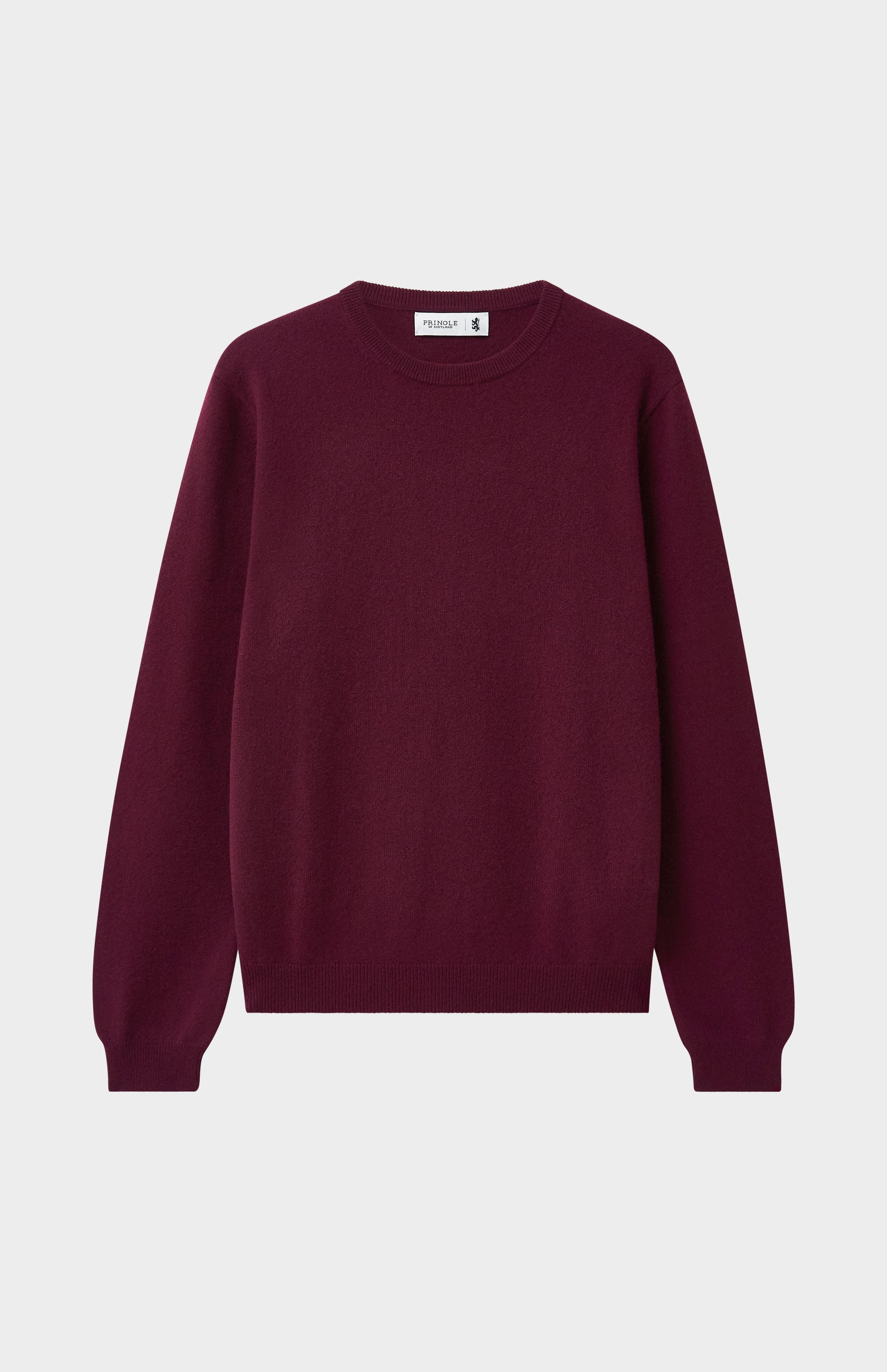 Pringle Men's Classic Round Neck Cashmere Jumper In Burgundy