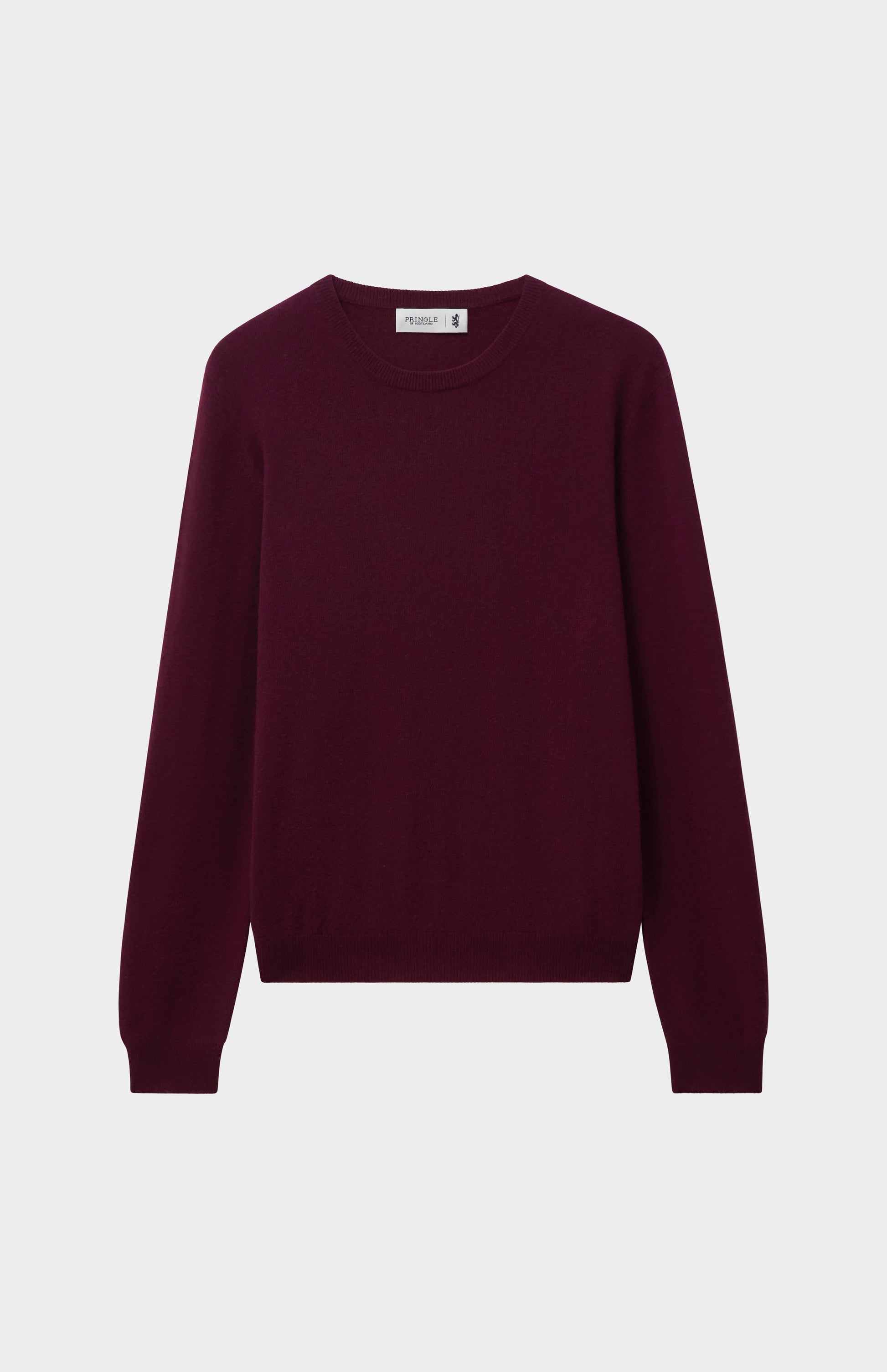 Pringle Men's Classic Round Neck Cashmere Jumper In Burgundy