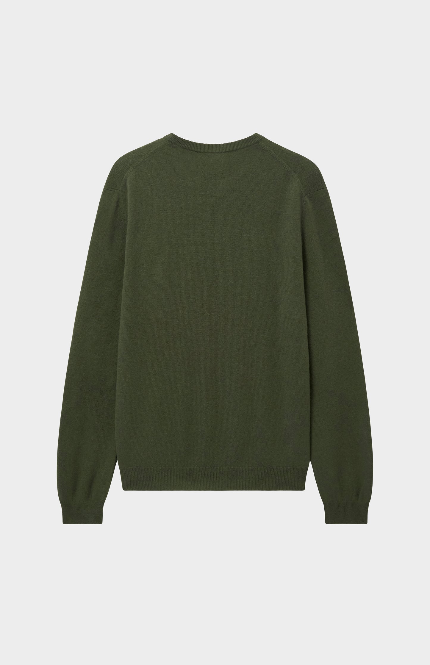 Men's Classic Round Neck Cashmere Jumper In Evergreen