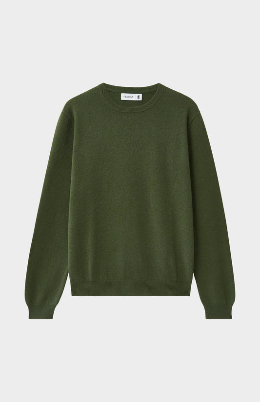 Pringle Men's Classic Round Neck Cashmere Jumper In Evergreen