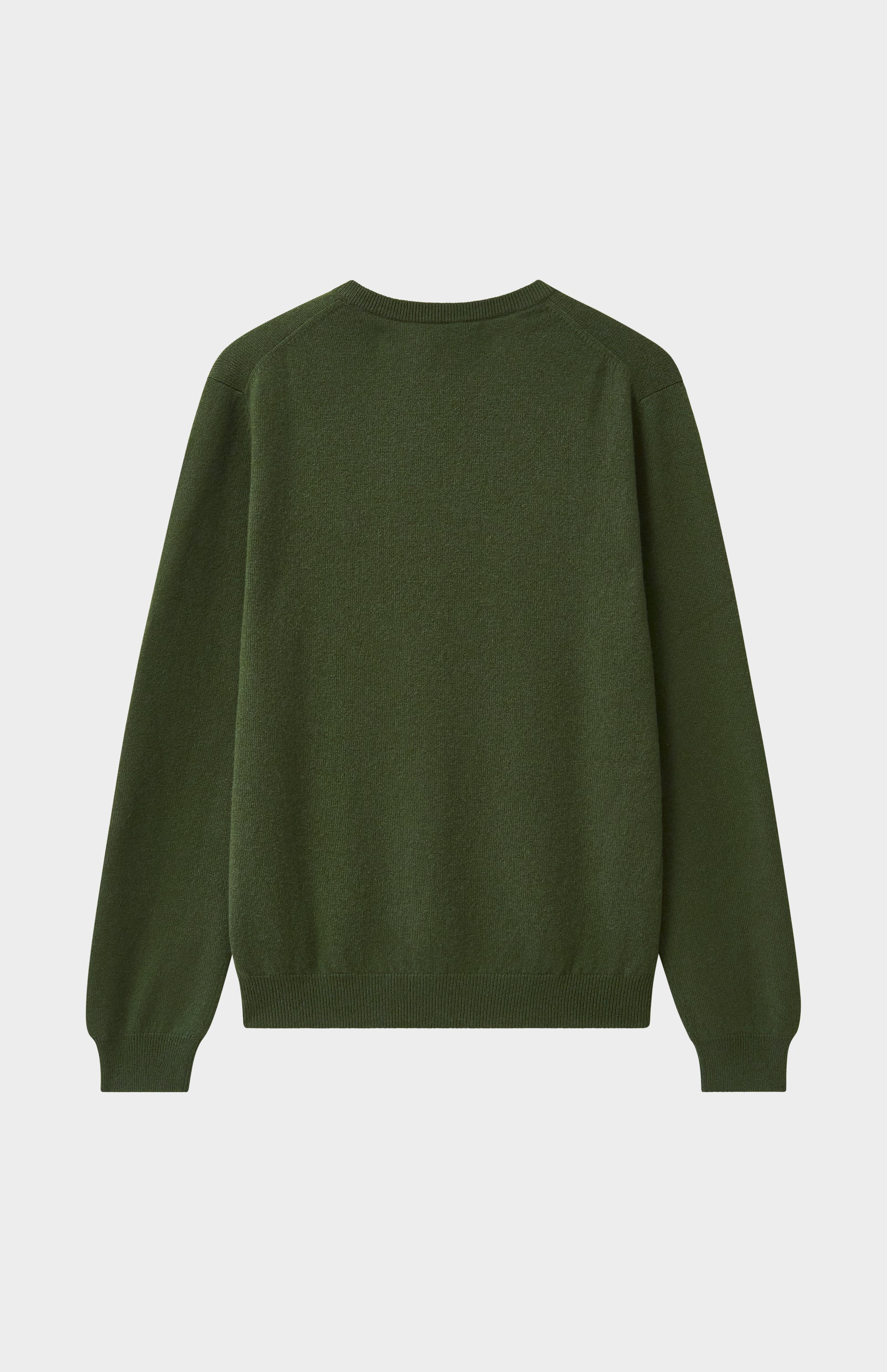 Pringle Men's Classic Round Neck Cashmere Jumper In Evergreen rear view