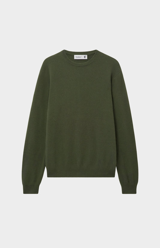 Pringle Men's Classic Round Neck Cashmere Jumper In Evergreen