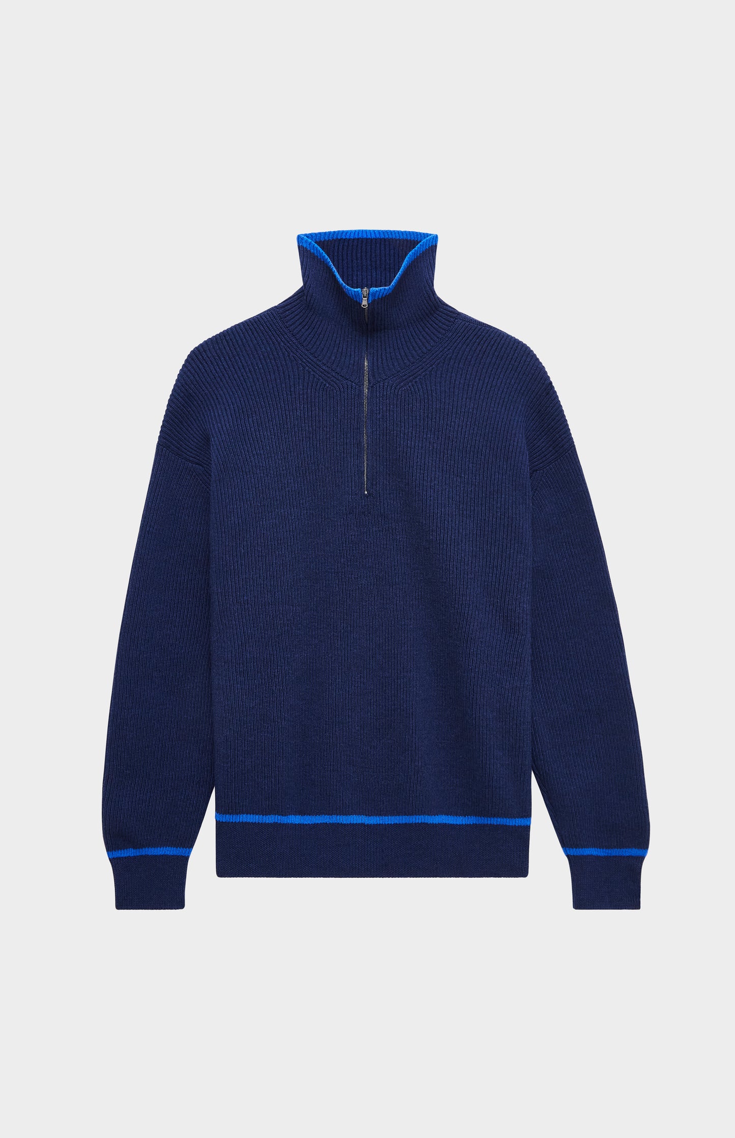 Men's Merino Half Zip Sweater In Ink