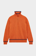Men's Merino Half Zip Sweater In Flame Red
