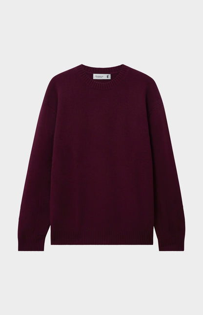 Pringle of Scotland Men's Round Neck Cashmere Jumper In Burgundy