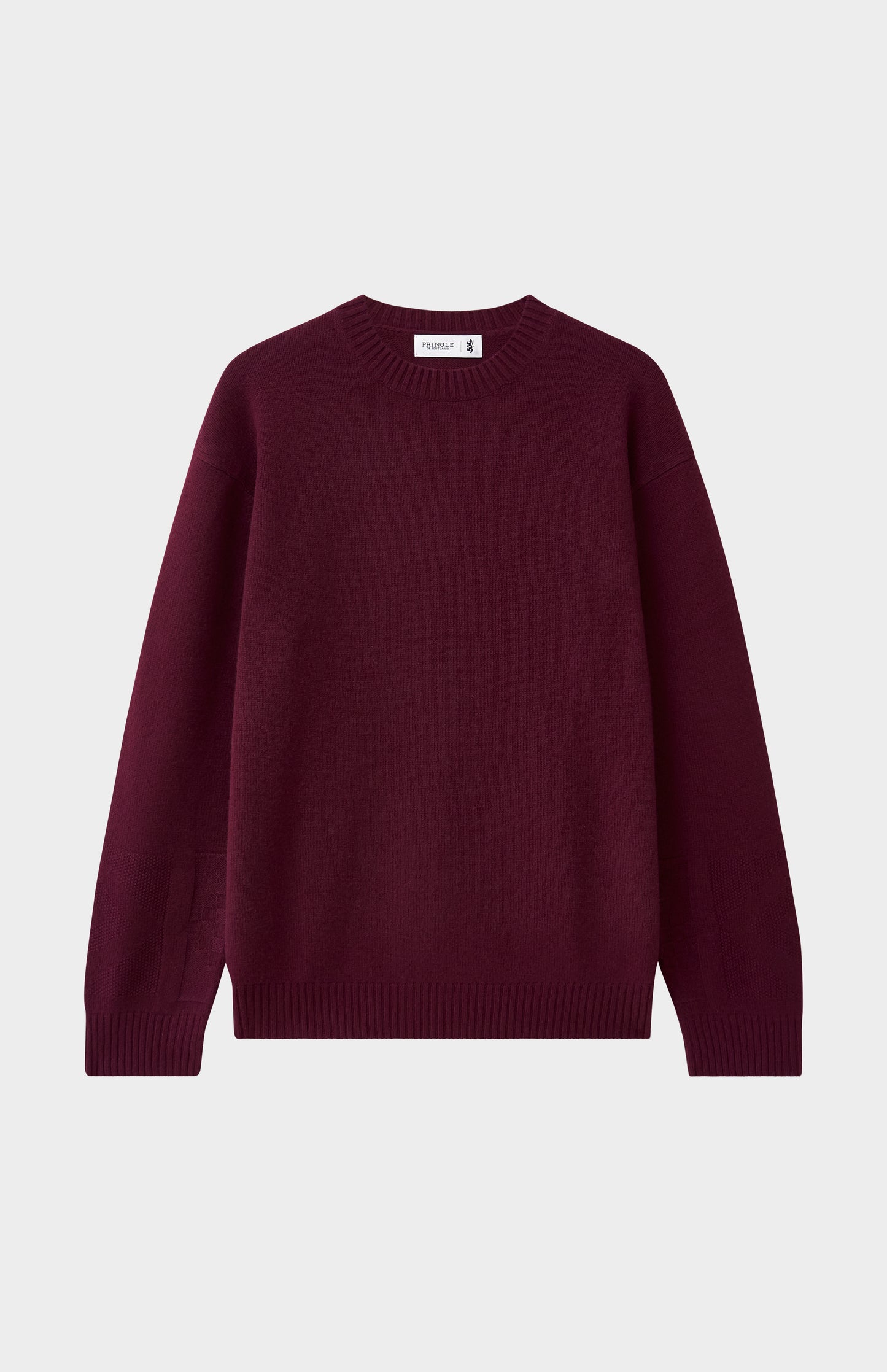 Pringle of Scotland Men's Round Neck Cashmere Jumper In Burgundy