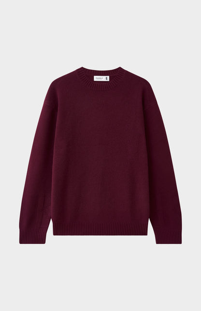 Pringle of Scotland Men's Round Neck Cashmere Jumper In Burgundy