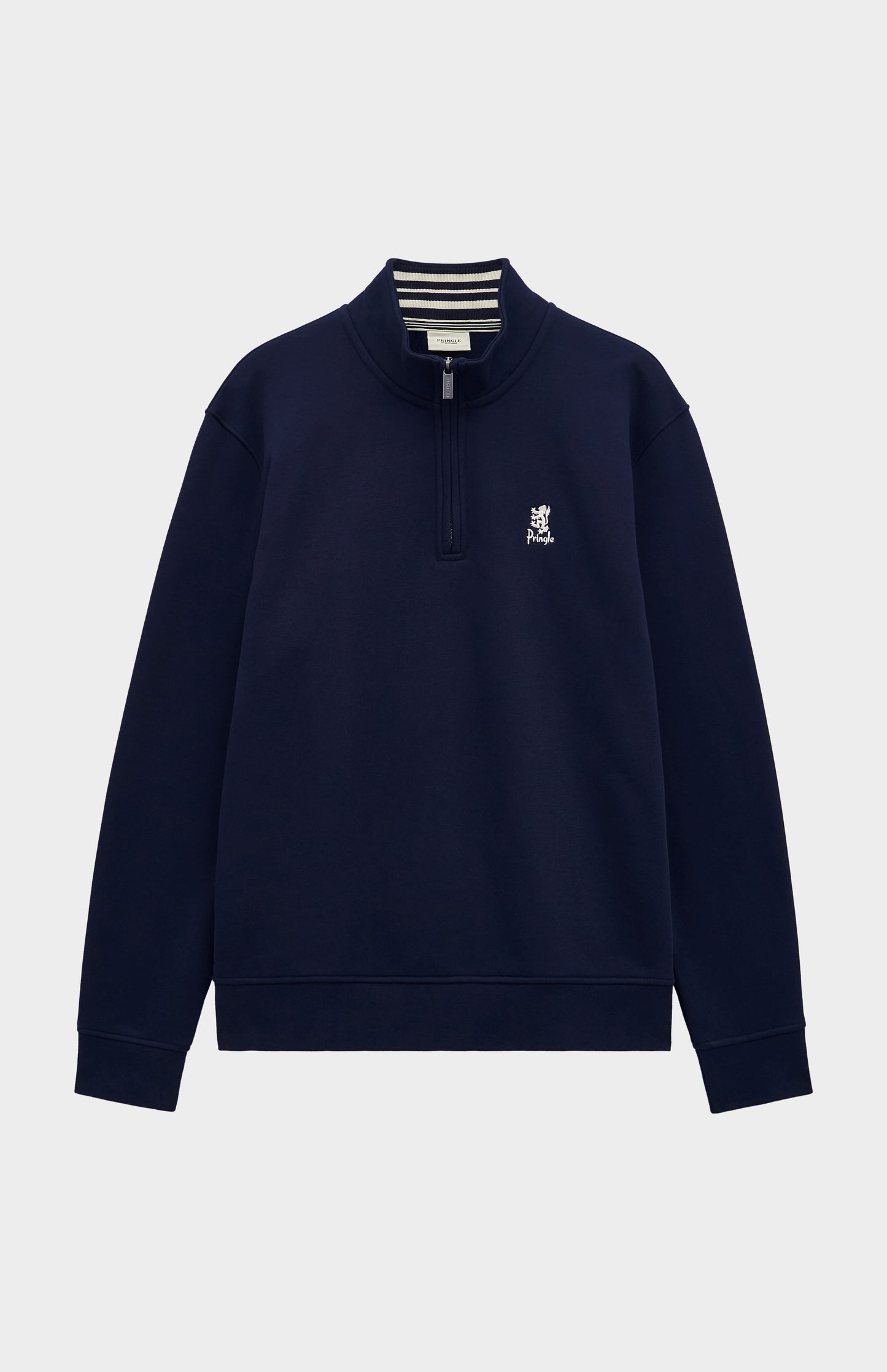 Men's Qtr Zip Track Jumper In Navy Blue