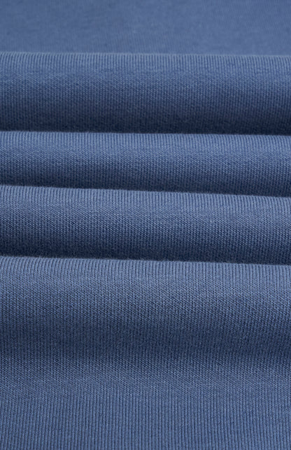 Pringle of Scotland Men's Qtr Zip Track Jumper In Bering Sea Blue fabric detail