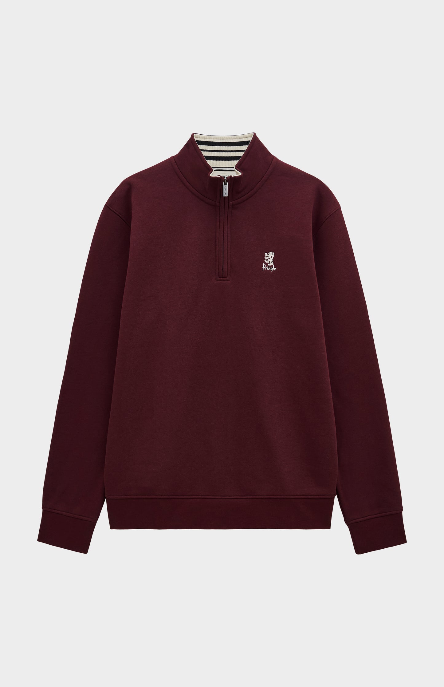 Men's Quarter Zip Track Jacket In Burgundy